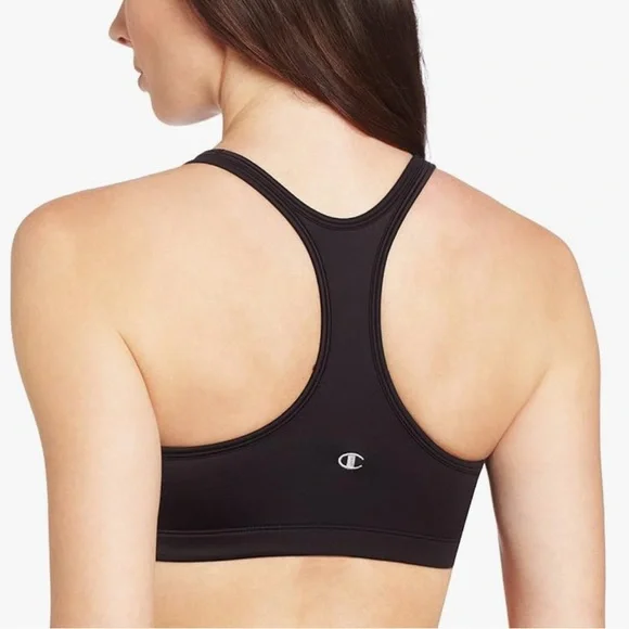 Champion Women's T-back Black Sports Bra, 36C - Picture 2 of 4